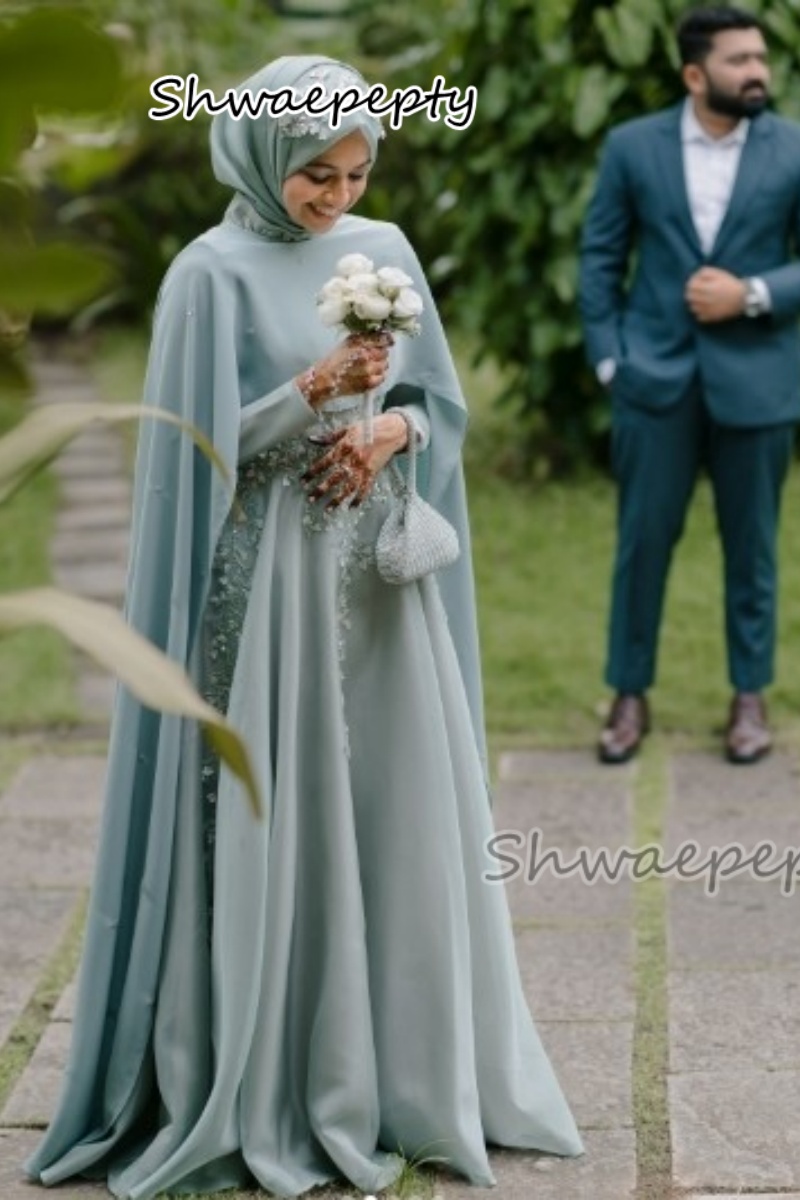 Women Formal Wear Hijab - 케이프 아랍어 두바이 Hijab a 라인