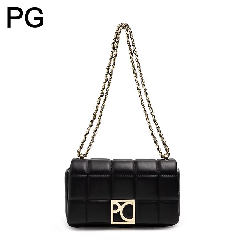 Shoulder Bag Structured - 여성용 PG 크로스바디 백, 명품 퀼팅