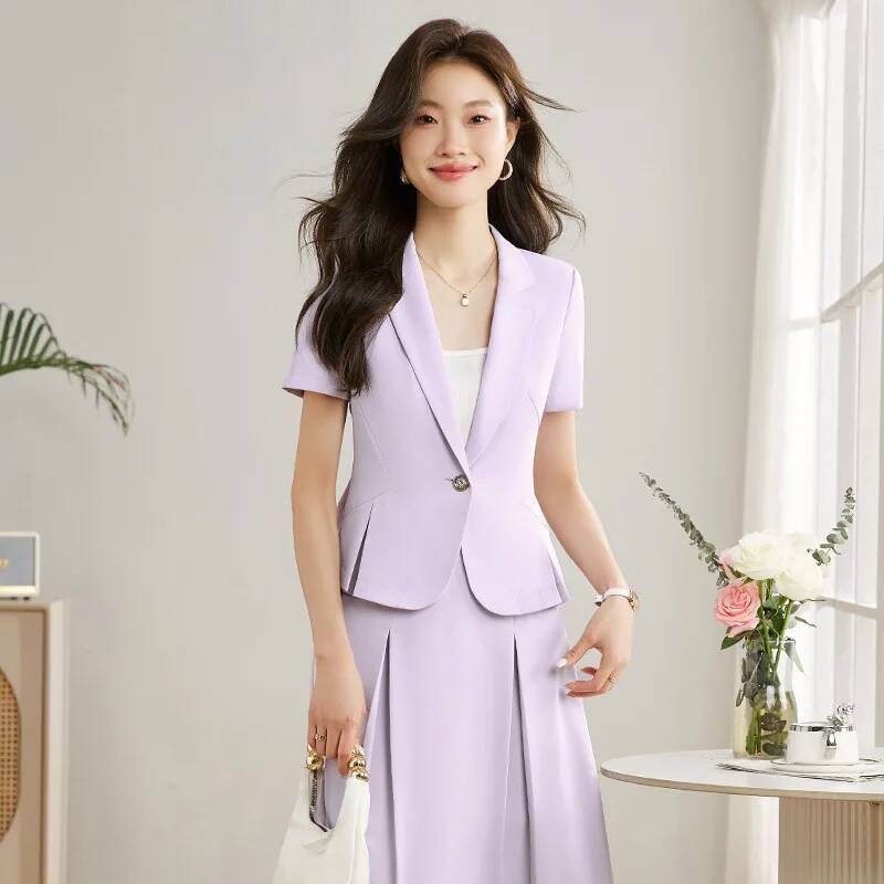 Women Formal Wear Interview - 스커트와 탑이 있는 정장스러운 우아한 비즈니스