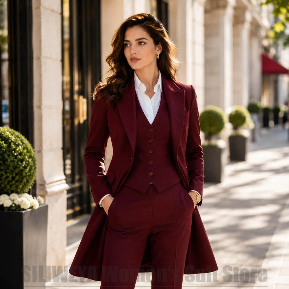 Women Formal Wear For Party - 패션 여성 3피스 수트 우아한 피크
