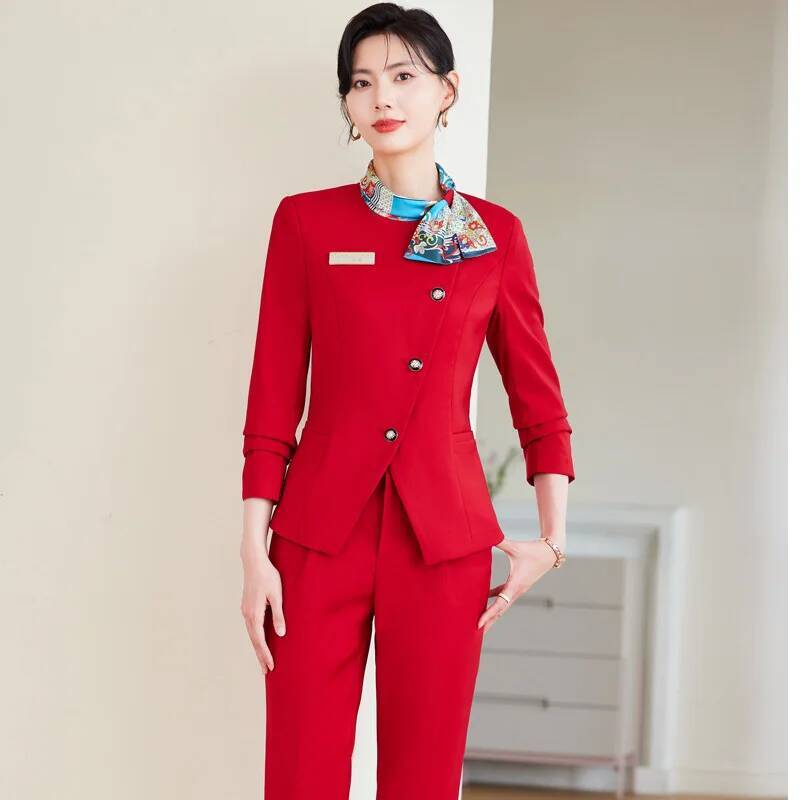 Women Formal Wear Interview - 플러스 사이즈 여성용 정장 바지 정장