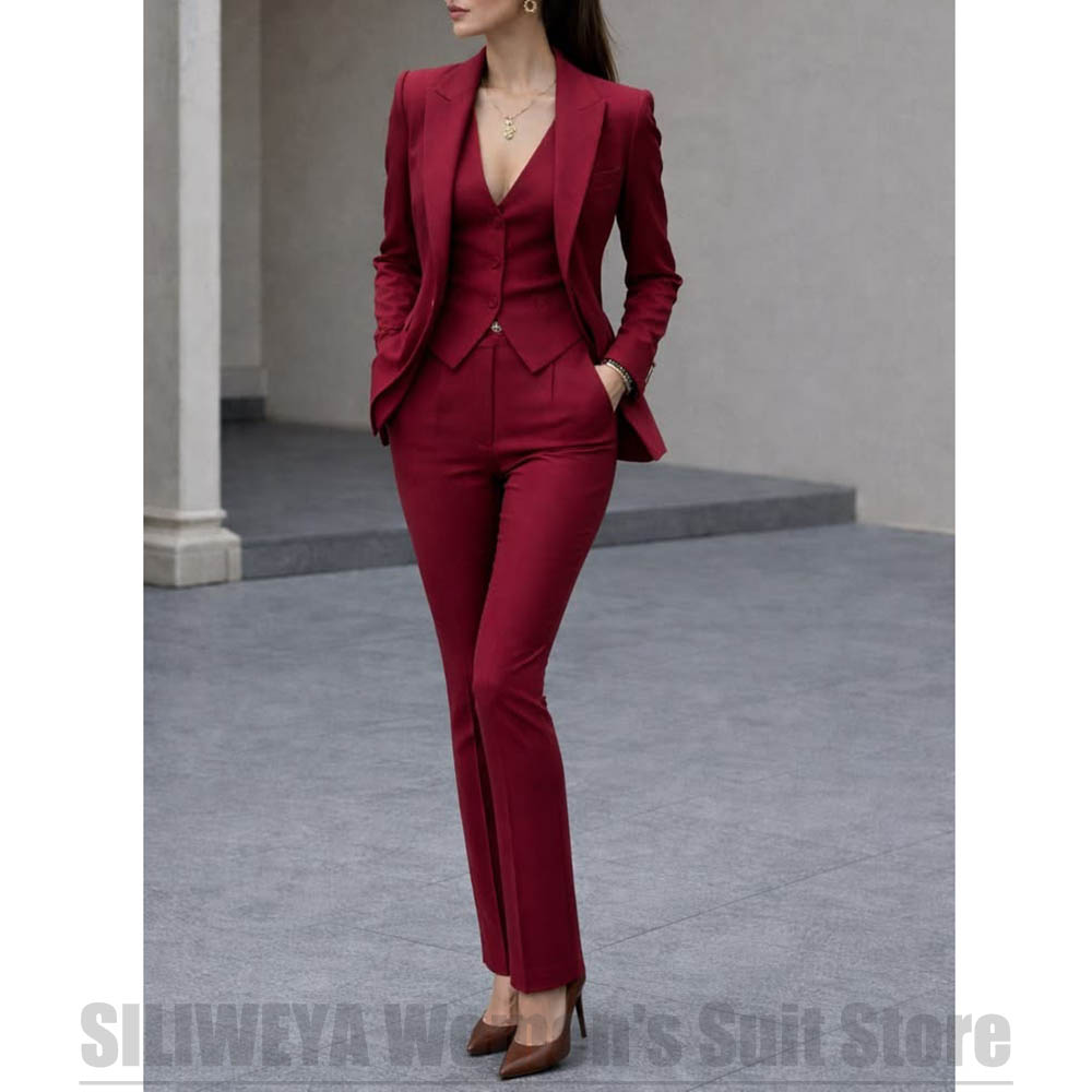 Women Formal Wear For Party - 여성 3 피스 정장 세트 블레이저
