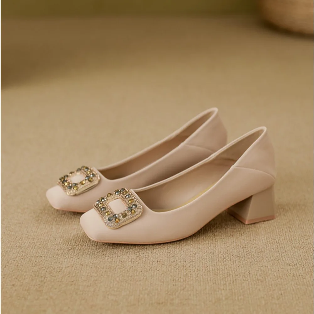 2026년 여성 정장용 하이힐, 사각 버클 장식의 굵은 - Women Formal Office Wear Shoes 리뷰 및 가격