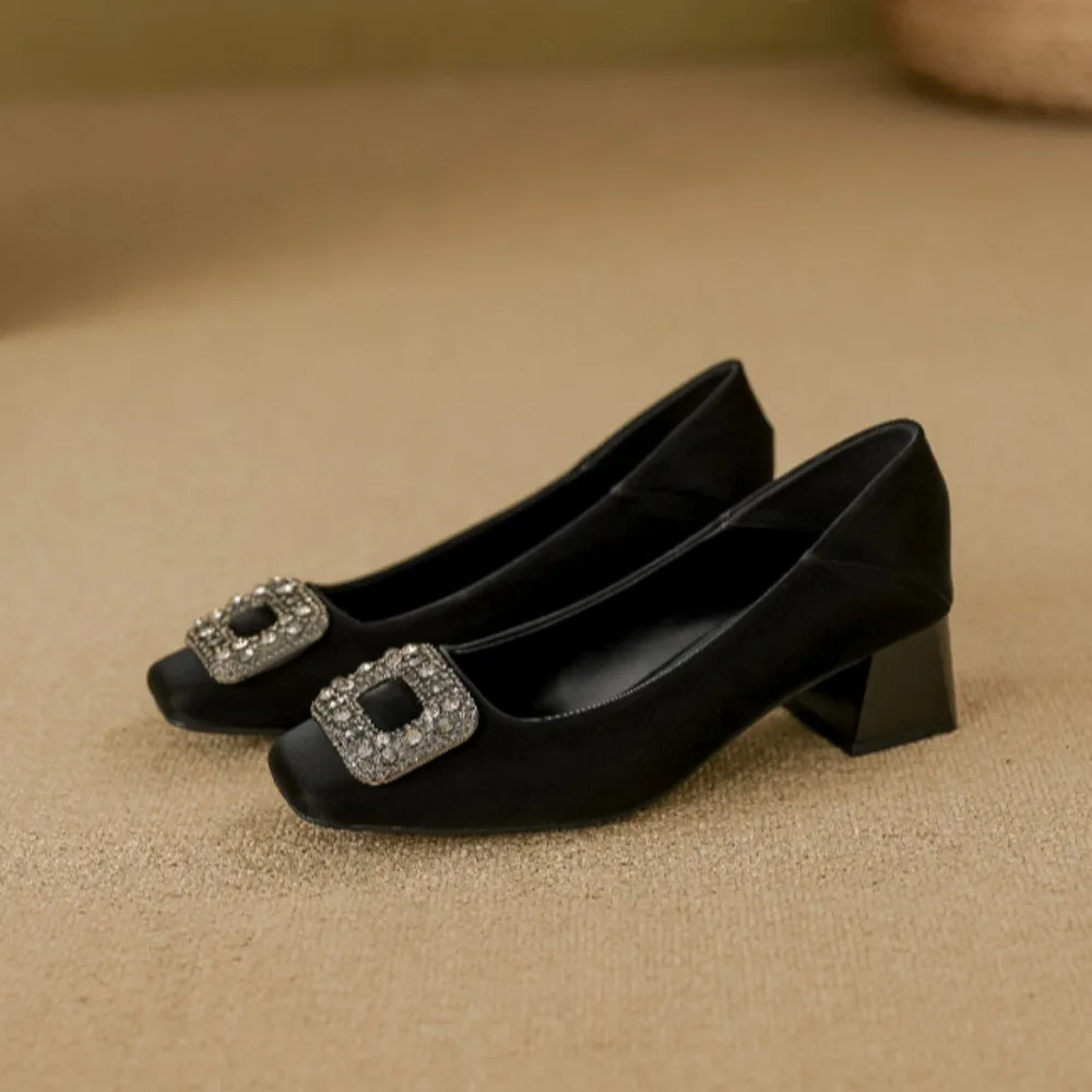 2026년 여성 정장용 하이힐, 사각 버클 장식의 굵은 - Women Formal Office Wear Shoes 리뷰 및 가격