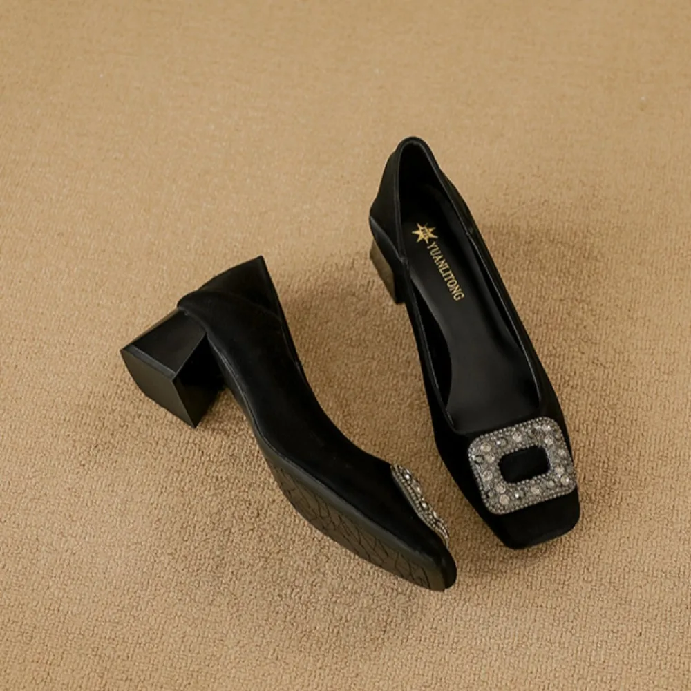 2026년 여성 정장용 하이힐, 사각 버클 장식의 굵은 - Women Formal Office Wear Shoes 리뷰 및 가격
