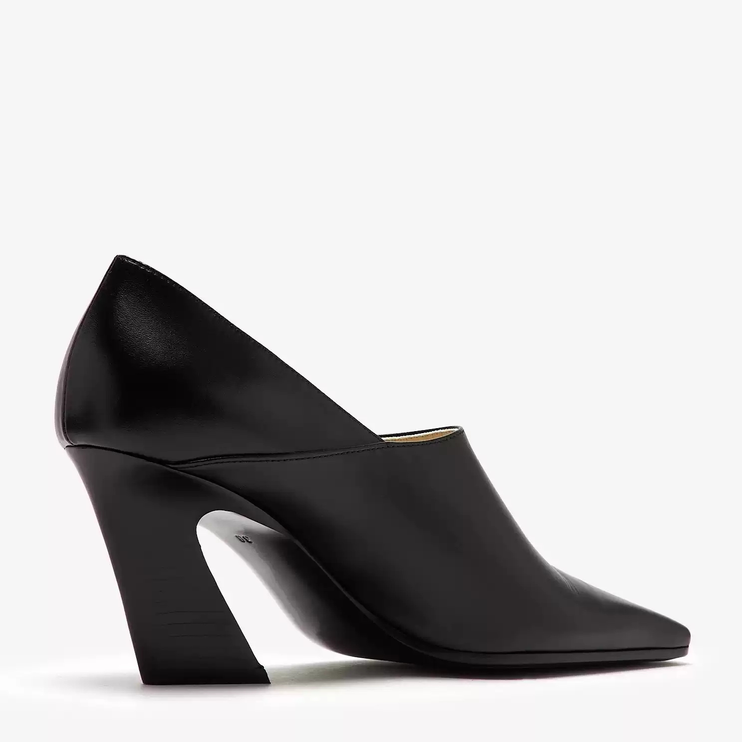 여성용 블랙 가죽 스퀘어토 블록힐 펌프스 V컷 슬립온  - Women Formal Office Wear Shoes 리뷰 및 가격