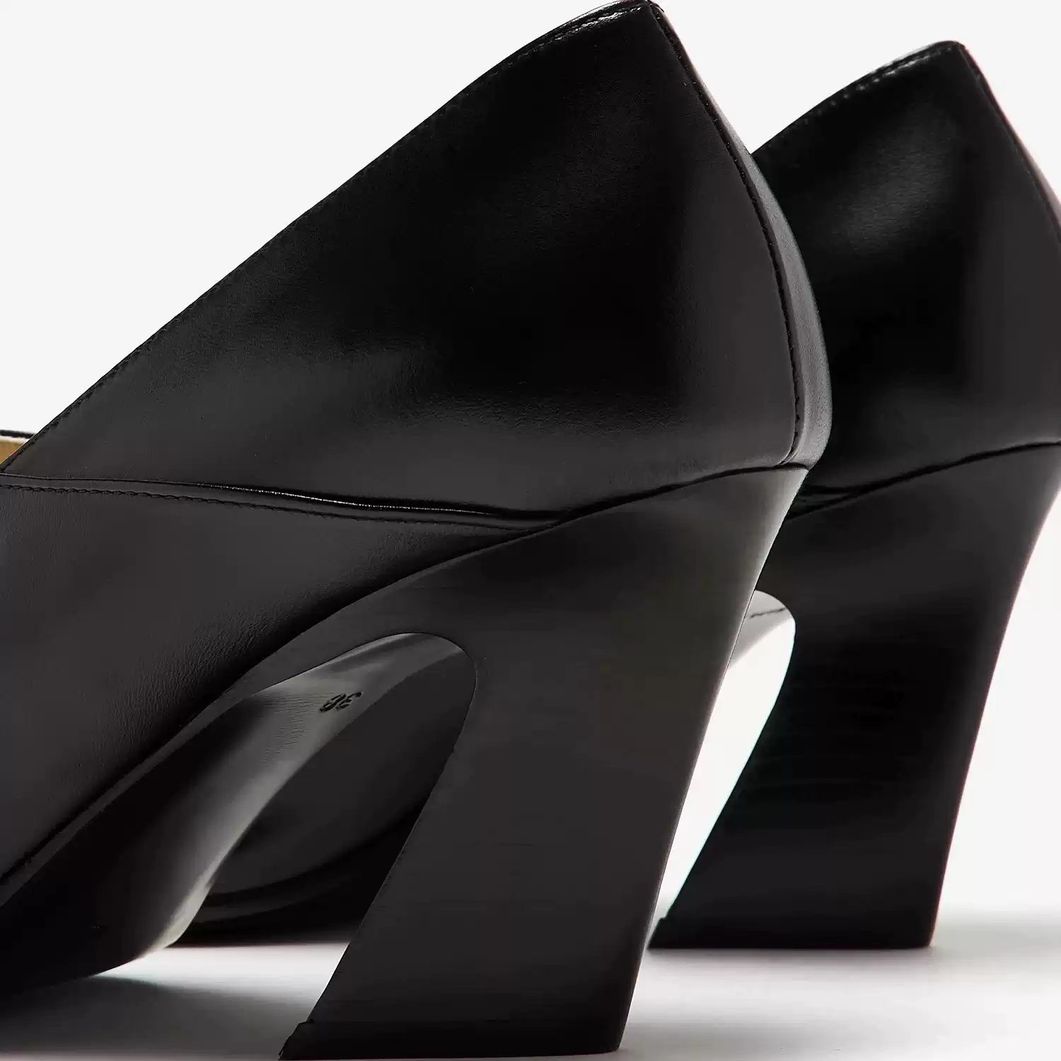 여성용 블랙 가죽 스퀘어토 블록힐 펌프스 V컷 슬립온  - Women Formal Office Wear Shoes 리뷰 및 가격