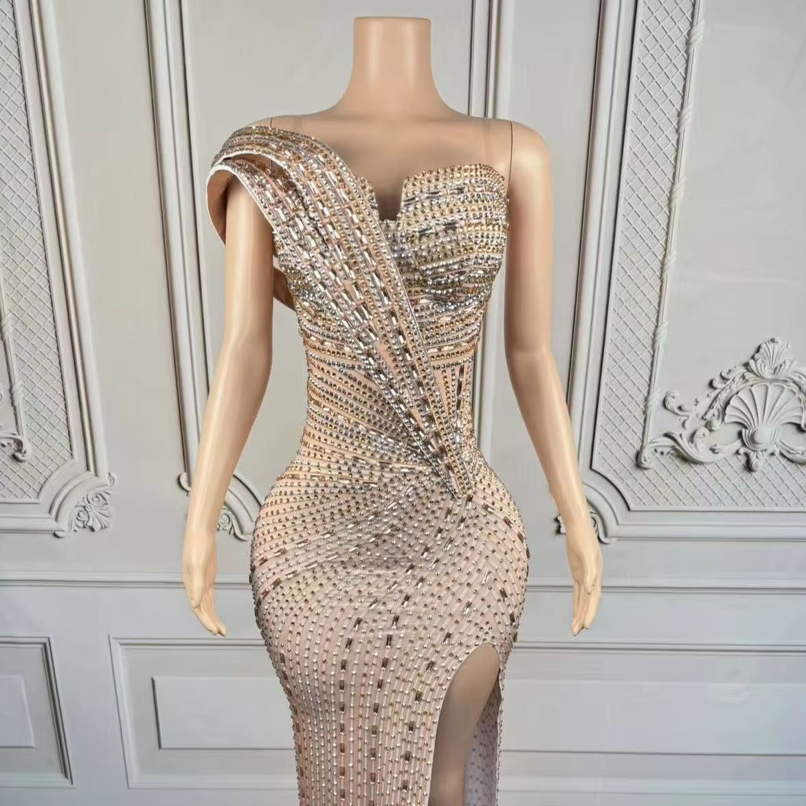 Xiangbin 반짝 이는 크리스탈 공식적인 긴 드레스 - Women Formal Wear For Graduation 리뷰 및 가격