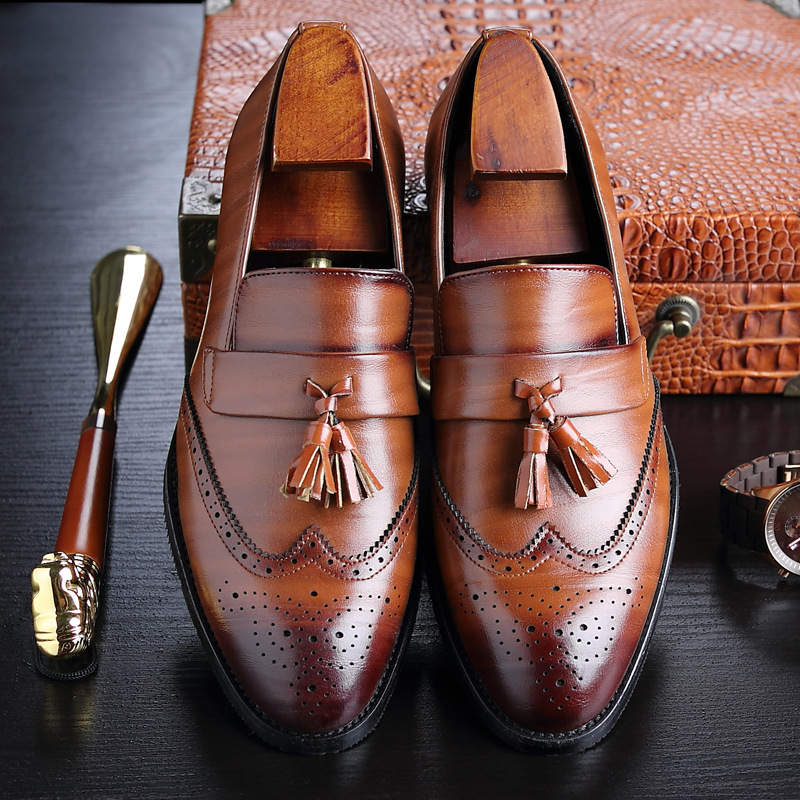 클래식 남성 가죽 태슬 로퍼 수제 슬립온 캐주얼 정장  - Women Formal Office Wear Shoes 리뷰 및 가격