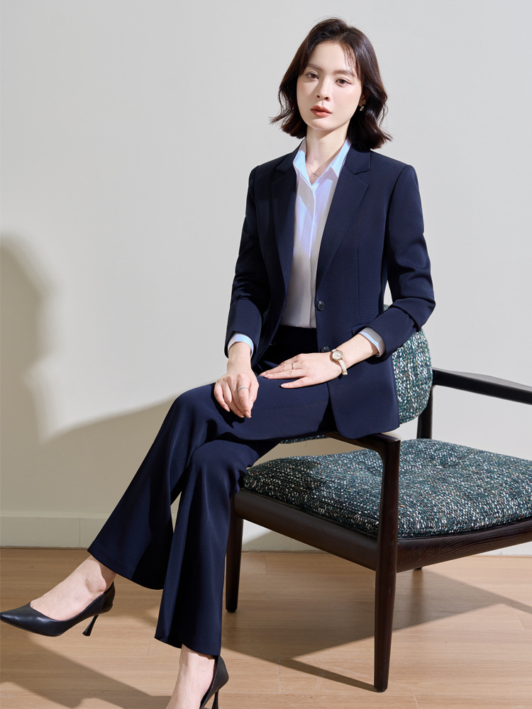 네이비 블루 여성용 전문직 정장, 봄 가을 면접 예복, - Women Formal Wear Interview 리뷰 및 가격