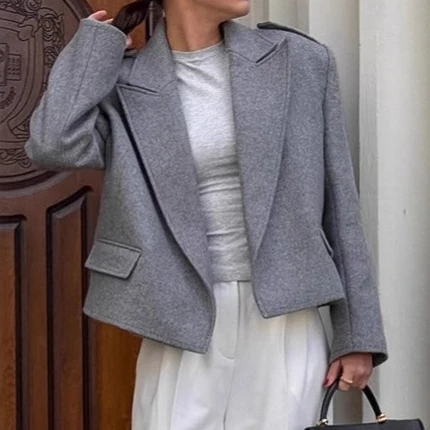 여성용 트위드 숄더 패드 수트 재킷 오피스 프로페셔널  - Women Formal Wear Stitching 리뷰 및 가격