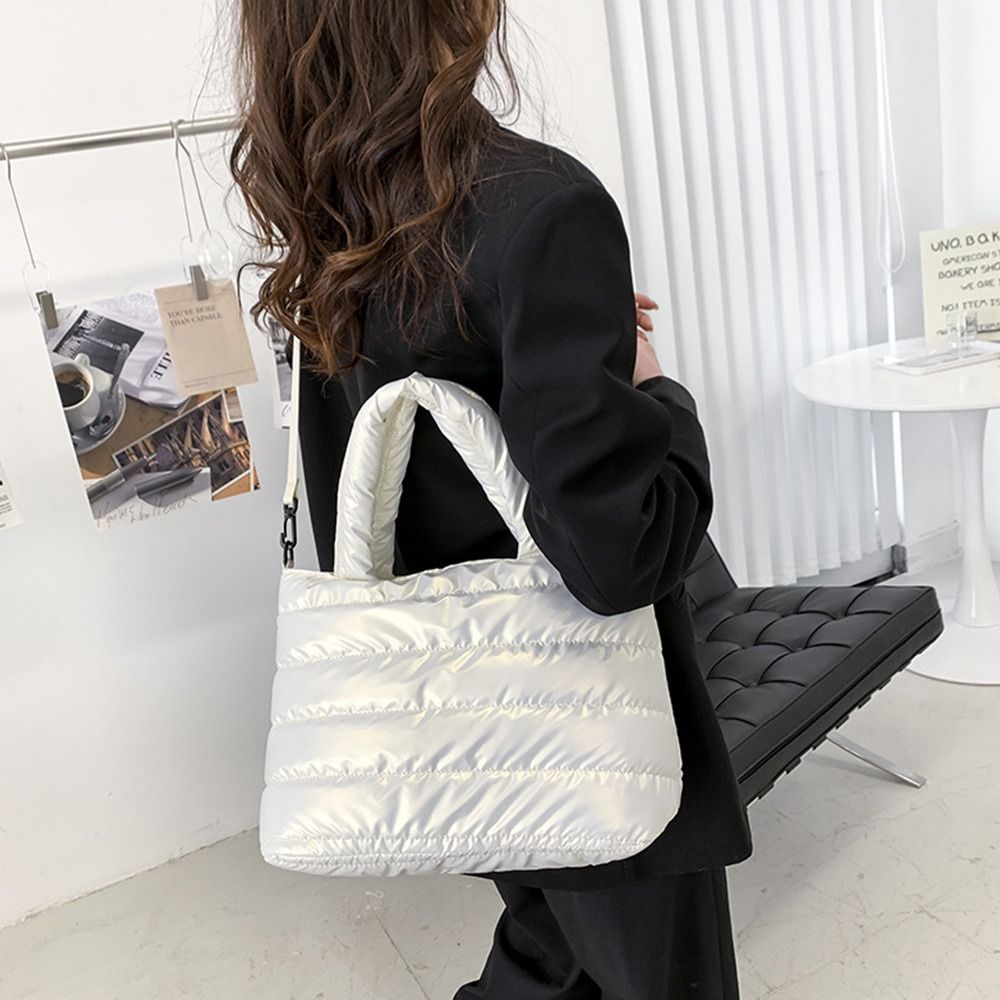 여성 퀼팅 푸퍼 토트백 경량 다운 코튼 패딩 숄더백 다 - Shoulder Bag Structured 리뷰 및 가격