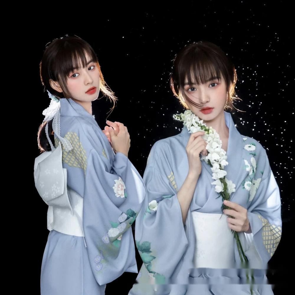 새로운 기모노 여성 정장 전통 일본식 개선된 하늘색 기 - Women'S Formal Traditional Wear 리뷰 및 가격