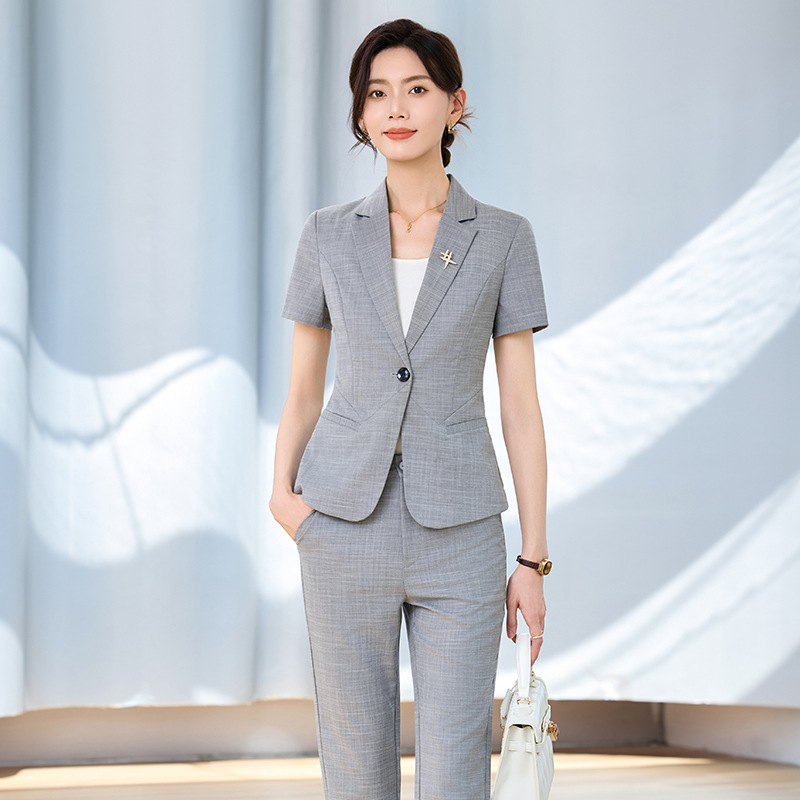 여성용 봄여름 반팔 정장 세트, 면접용 전문직 복장,  - Women Formal Wear Interview 리뷰 및 가격
