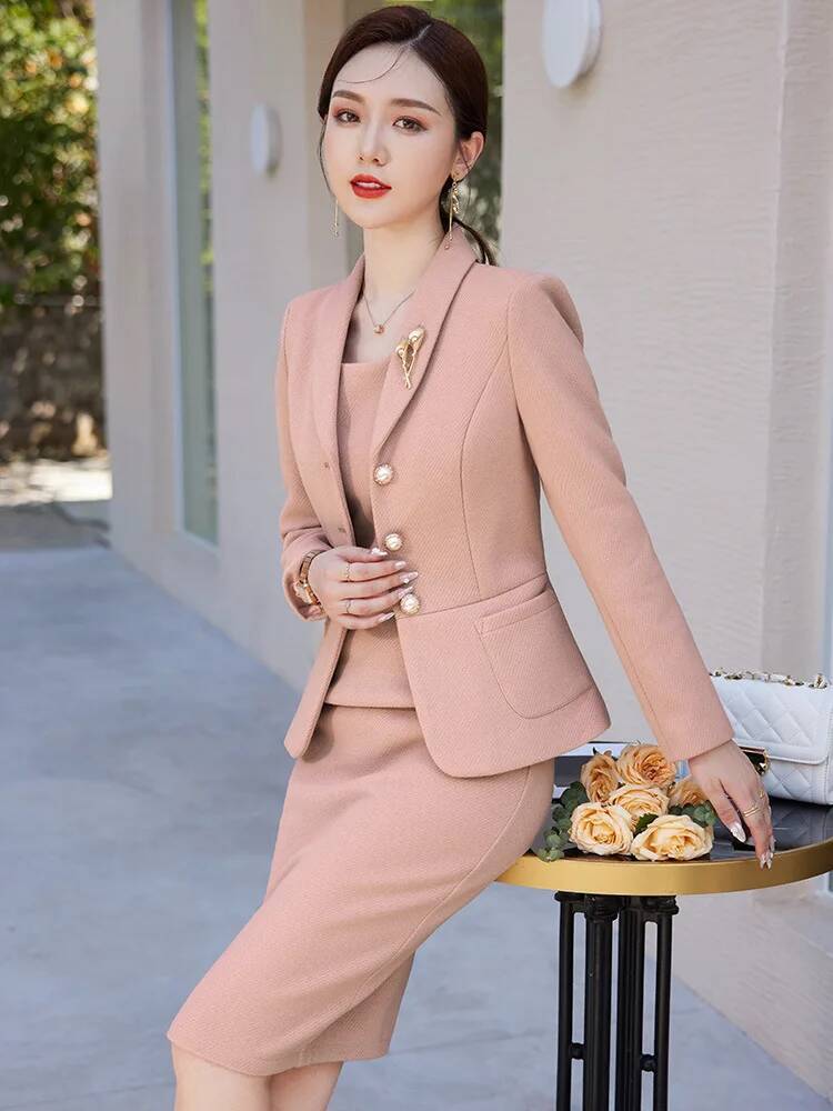 고품질 원단 OL 스타일 여성 정장 비즈니스 웨어 블레 - Women Formal Wear Stitching 리뷰 및 가격