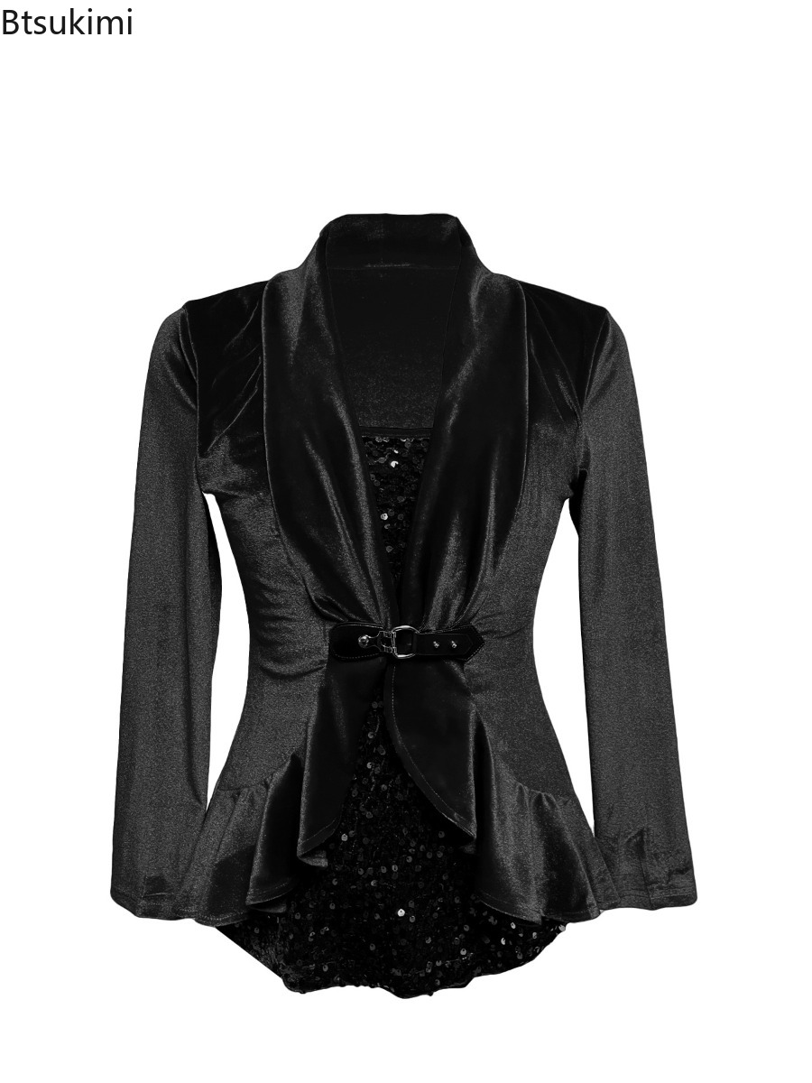 2026 신상 여성 패션 섹시 시퀸 배색 블라우스 자켓 - Women Formal Wear Stitching 리뷰 및 가격