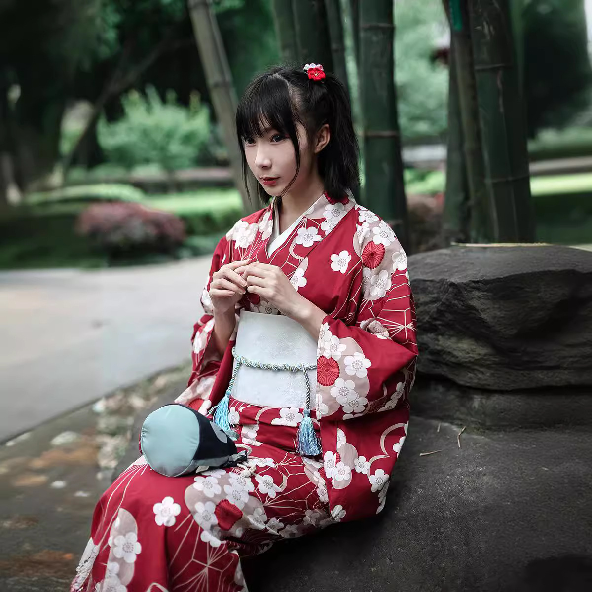 빨간색 일본 유카타 기모노 여성용 개량형 핏 하나파이어 - Women'S Formal Traditional Wear 리뷰 및 가격