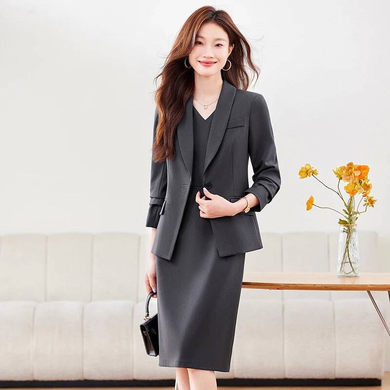 고품질 원단 여성 비즈니스 정장 드레스와 재킷 코트 가 - Women Formal Wear Stitching 리뷰 및 가격
