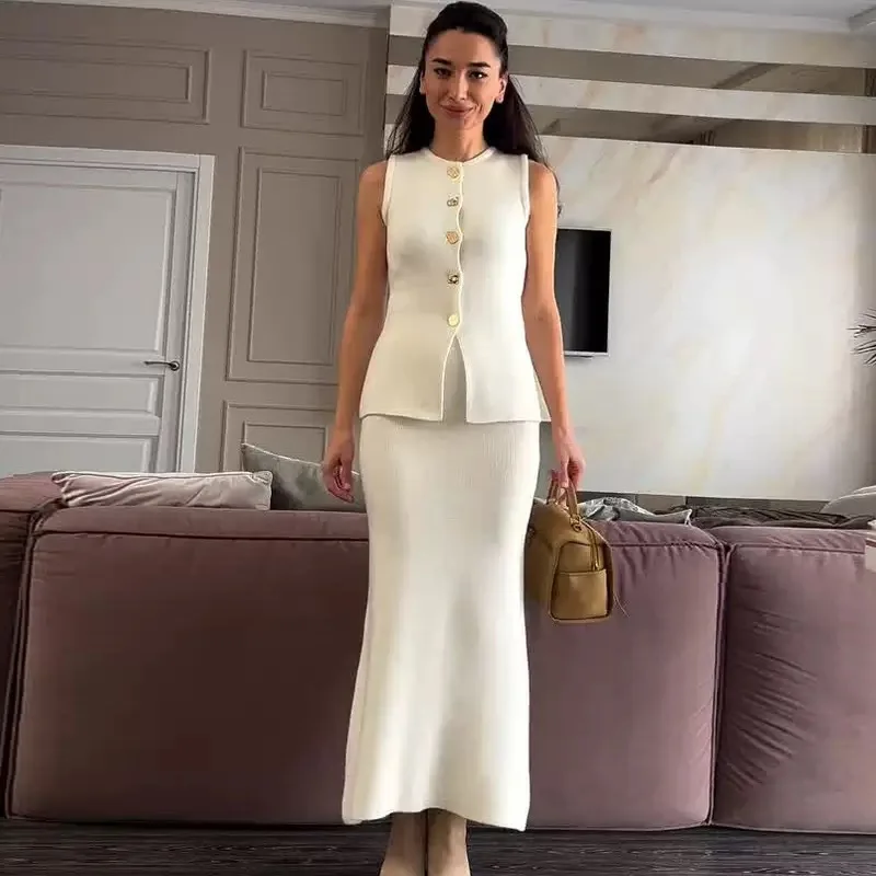 라운드넥 싱글브레스트 슬리브리스 바디콘 탑과 몸매를 살 - Women'S Formal Day Wear 리뷰 및 가격