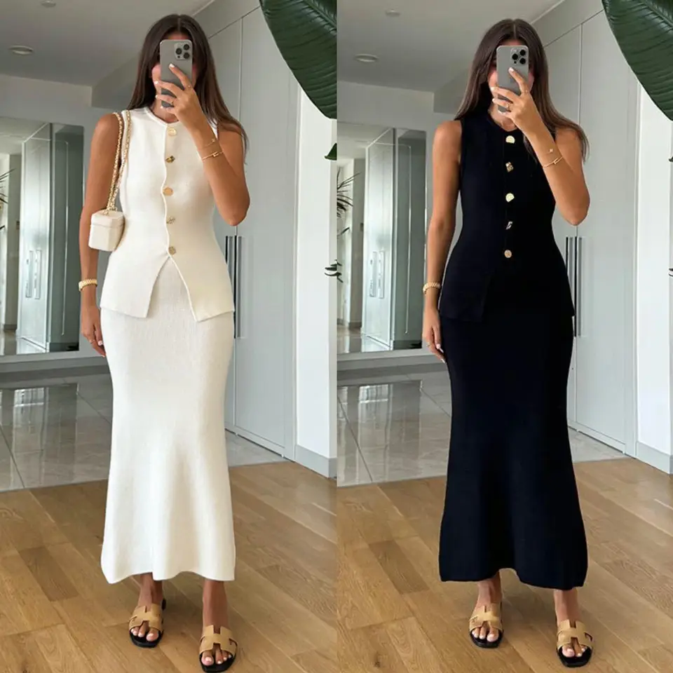 라운드넥 싱글브레스트 슬리브리스 바디콘 탑과 몸매를 살 - Women'S Formal Day Wear 리뷰 및 가격