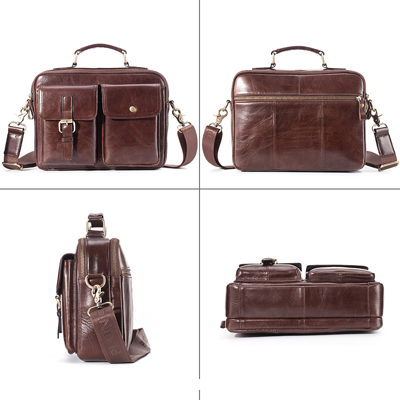 브랜드 새 쇠가죽 채찍으로 치다 가죽 메신저 가방 남자 - Shoulder Bag Structured 리뷰 및 가격