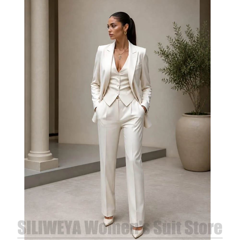 여성 3 피스 정장 세트 블레이저 조끼 바지 우아한 공 - Women Formal Wear For Party 리뷰 및 가격